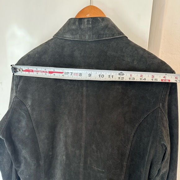 Chicos 100% Leather Suede Jacket Shirt - Picture 7 of 8